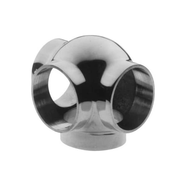 Lavi Industries Lavi Industries, Ball Tee, Side Outlet, for 2" Tubing, Polished Stainless Steel 40-705/2 - main